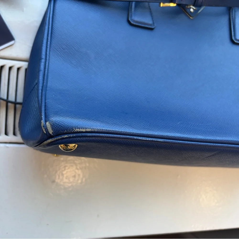 Authentic Prada Galleria Saffiano Lux Tote Bag – Blue/Navy - Picture 11 of 16